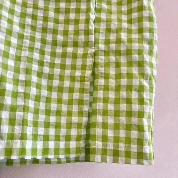 Green Gingham Mini Skirt - Picture 4 of 5